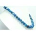 Beautiful Single Line Natural Blue Onyx Round Beads Stones NECKLACE 17 inch